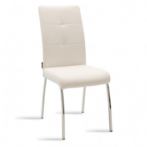 Scaun Model Ariadne, Alb/Crom, 43x63x96 cm - Img 1