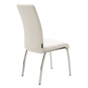Scaun Model Ariadne, Alb/Crom, 43x63x96 cm - Img 2