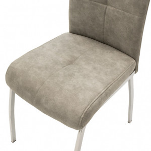Scaun Model Ariadne, Gri/Crom, 43x63x96 cm - Img 6