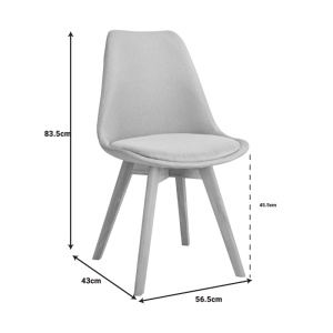 Scaun Model Gaston, Bej/Natur, 48x55x83 cm - Img 7