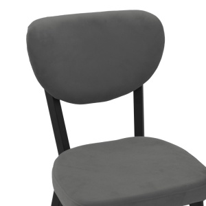 Scaun Model Joley, Negru/Gri inchis, 50x50x77.5 cm - Img 6