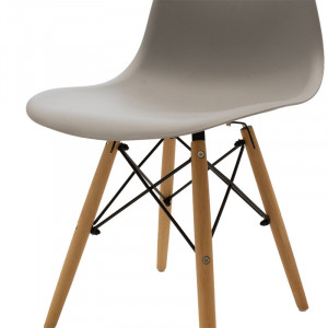 Scaun Model Julita, Natur/Gri/Negru, 46x50x82 cm - Img 6