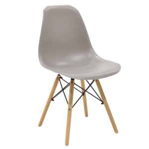 Scaun Model Julita, Natur/Gri/Negru, 46x50x82 cm