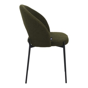 Scaun Model Masebo, Verde inchis/Negru, 48x58.5x82 cm - Img 3