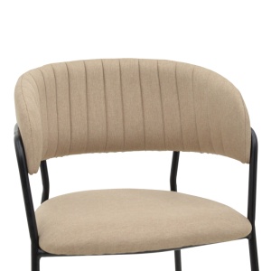 Scaun Model Morel, Bej/Negru , 55x55x76 cm - Img 6