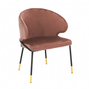 Scaun Model Nalu, Roz prafuit/Negru, 56x54x77 cm - Img 1