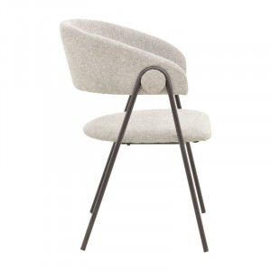 Scaun Model Rachele, Gri/Negru, 52x53x83 cm - Img 3