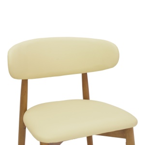 Scaun Model Ubene, Nuc/Bej, 46x58x79 cm - Img 6
