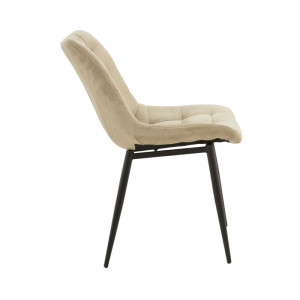 Scaun Model Vittorio, Bej/Negru, 46x62x80 cm - Img 3