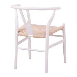 Scaun Model Wishbone, Natur/Alb, 60x51x80 cm - Img 2