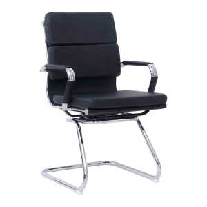 Scaun pentru vizitatori Tokyo, negru, 55.5x48x88 cm