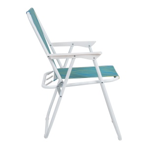 Scaun Plajă/Camping Jette, Pliabil, Metal/Textil, Verde/Galben/Alb, 53x56x73 cm - Img 3