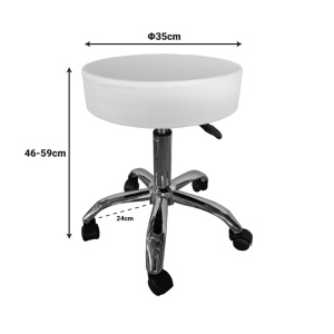 Scaun rotativ Tebere, alb, 35x46-59 cm - Img 4