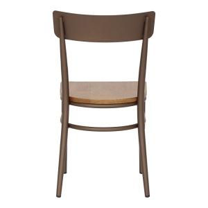 Scaun Zerca, maro/natural, 49x44x82 cm - Img 6