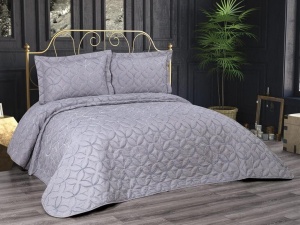 Set Cuvertura Pat Dublu Model Parolin Grey - Img 1