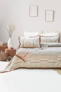 Set Cuvertura Pique Model Lia Tile Red