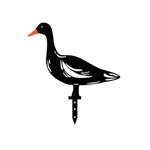 Set de accesorii metalice decorative pentru gradina Ducks Negru 20x15 cm - Img 4