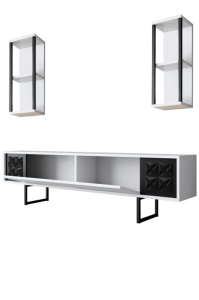 Set de mobilier pentru living Black, Alb- Negru - Img 10