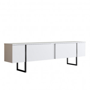 Set de mobilier pentru living Luxe, Alb Negru - Img 7