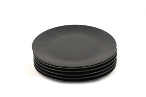 Set farfurii, 6 bucati Shadow Moon Negru 25x25x3.7 cm - Img 4