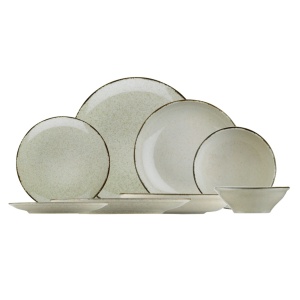 Set farfurii servire, 24 bucati TradeShow Maro 25x25x3 cm - Img 6