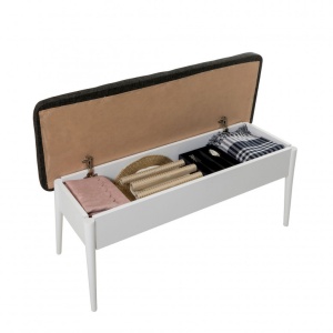 Set Masa Extensibila si scaune Model Stefan, 129-163x80x75 cm, Alb/Antracit - Img 12