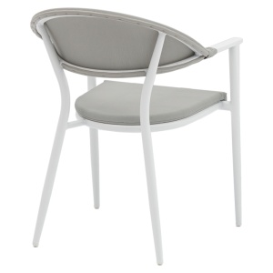 Set Masa si Scaune de Exterior, 7 Piese, Model Kliton-Pino, Alb, 150x80x74 cm - Img 3