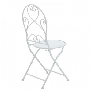 Set Masa si Scaune Gradina Walen 3 Piese Alb - Img 3