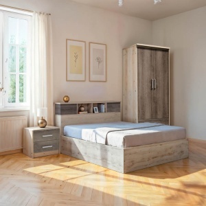 Set mobilă dormitor cu 2 piese Ruey, castillo-toro, 167.5x221x84 cm