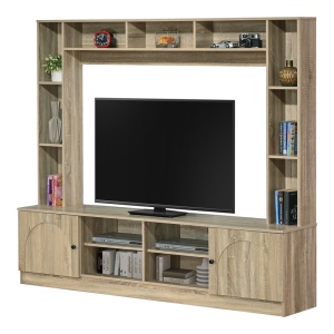 Set mobilă TV Ambera, stejar sonoma, 200x40x171.5 cm - Img 3