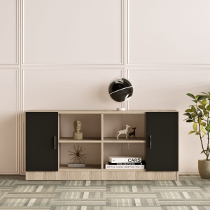 Set mobilier de birou Model Vo15, Gri/Maro - Img 6