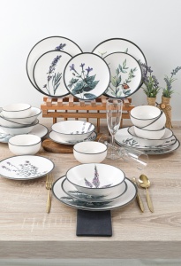 Set veselă din ceramică, 24 bucati Sidonia Springs Alb - Img 2