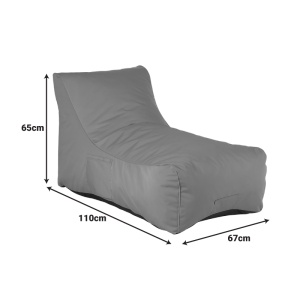 Șezlong Tip Puf Otenda, Interior/Exterior, Bej, 67x110x65 cm - Img 6