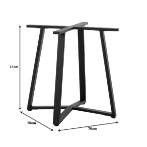 Suport blat masa Mulbe, negru, 70x70x73 cm - Img 2