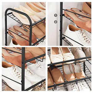 Suport pantofi Model Kyra, Negru, 68.5x27.5x49.5 cm - Img 4