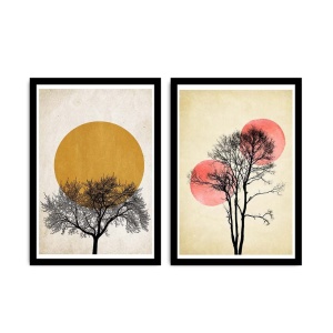Tablou, 2 bucati 2Psctciz Multicolor 36x51 cm - Img 2