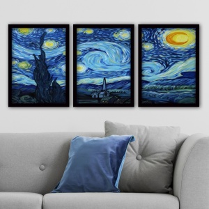 Tablou, 3 bucati 3SC190 Multicolor 35x45 cm - Img 1