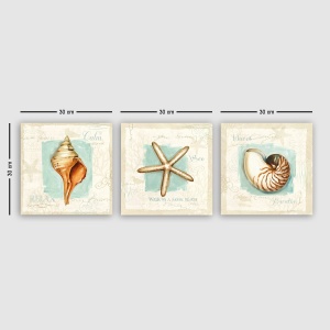 Tablou, 3 bucati pmdr44 Multicolor 30x30x3 cm - Img 2