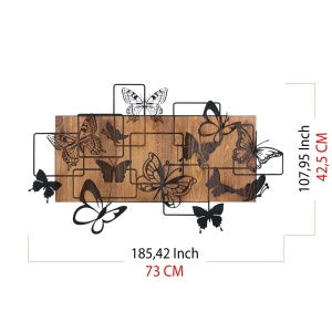 Tablou din lemn si metal Legendary Negru 73x42.5 cm - Img 6