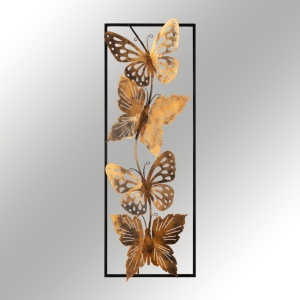 Tablou metalic Butterfly Multicolor 90x32 cm - Img 5