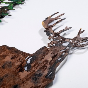 Tablou metalic Deer Multicolor 65x79 cm - Img 4