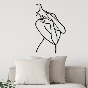 Tablou metalic Woman Negru 53x86 cm - Img 2