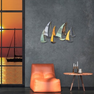 Tablou metalic Yavuz Multicolor 111x70x8 cm - Img 4