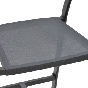 Taburet de exterior, Model Phoenix, culoare natural si antracit, rattan si textil, 53x58x103 cm - Img 8