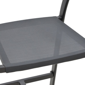 Taburet de exterior, Model Phoenix, culoare natural si antracit, rattan si textil, 53x58x103 cm - Img 14
