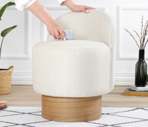 Taburet puf Barren Crem 47x66 cm - Img 2