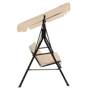 Balansoar de Gradina Model Globo, Bej/Negru, 170x110x153 cm - Img 2