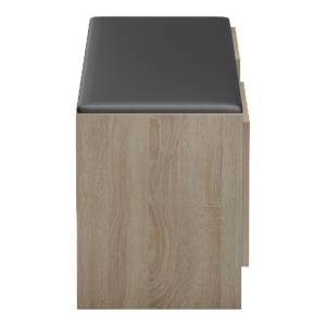 Bancă cu suport pantofi Zulla, stejar sonoma/negru, 110x37x43 cm - Img 6