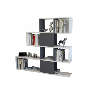 Biblioteca Salvador, Model Karlin, Alb/Antracit - Img 2