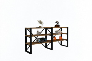 Biblioteca Salvador, Model Milas, Stejar/Negru - Img 2